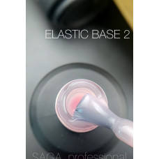 Saga Professional Elastic Base 02, 15 мл (молочно-рожева, напівпрозора)