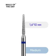 Алмазна фреза Nailsoftheday голка синя, 1,6*10 мм