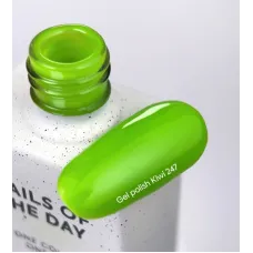 Гель-лак для нігтів Nailsoftheday Gel polish Kiwi-247 — неоново-зелений, 10 мл