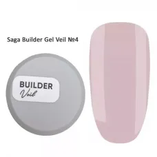 Гель для нарощування Saga Professional Builder Gel Veil 4 Rose Pink ніжно-рожевий, 30 мл