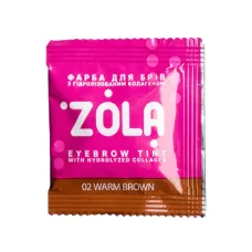 Набір фарб для брів з колагеном у саше Zola Eyebrow Tint With Collagen, 5x5 мл