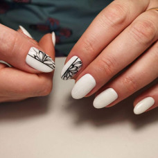 Гель-лак для нігтів Komilfo Deluxe Series №D002 білий порцеляновий, емаль, 8 мл