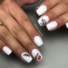 Гель-лак для нігтів Komilfo Deluxe Series №D003 білий, емаль, 8 мл