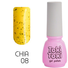 Гель-лак для нігтів Toki-Toki Chia № 008 теплий жовтий Без TРO, 5 мл