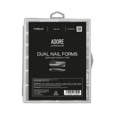Верхні форми для нарощення Adore professional Dual Nail Forms Type 1 low arc, 120 шт