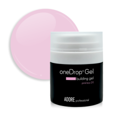 Гель для нарощення нігтів Adore one Drop Gel №01 – pink kiss, прохолодний ніжно-рожевий, 30 мл