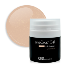 Гель для нарощення нігтів Adore one Drop Gel №08 - sun kissed, бежевий з мікроблиском, 30 мл