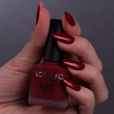Лак для нігтів Komilfo ArtiLux 023 бордовий емаль, 8 мл