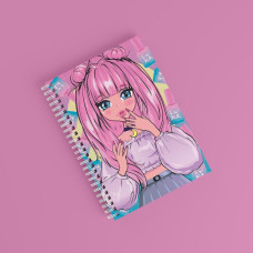 Блокнот із рожевими сторінками в смужку LunaMoon №1 А5, 102 ст