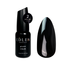 Гель-лак для нігтів Edlen Color №002 чорний, 9 мл