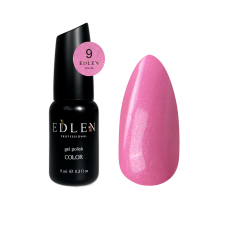 Гель-лак для нігтів Edlen Color №009 рожевий з мікроблиском, 9 мл
