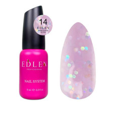 Рідкий гель для зміцнення та моделювання нігтя Edlen Water Acrygel Glitter No14 з глітером, 9 мл