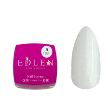 Полігель Edlen Poly gel №5 молочний з золотим шимером, 15 мл