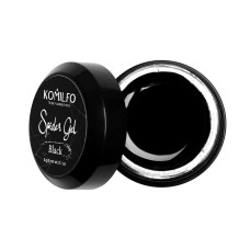 Гель для дизайну нігтів Komilfo Spider Gel Black чорний, 5 грам