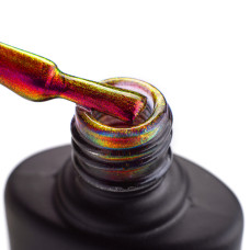 Гель-лак для нігтів Komilfo 9D Cat’s eye №002 салатово-золотий, магнітний, 8 мл