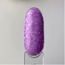 Гель-лак для нігтів Art Bubble №B007 напівпрозорий фіолетовий з білими пластівцями, 6 мл