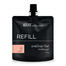 Adore наповнювач для помпи Оne Drop Gel №05 – soft almond, молочно-персиковий, 60 грам