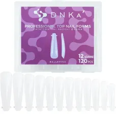 Верхні форми для нарощування Dnka Top Nail Forms Ballerina, 120 шт