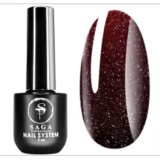 Гель-лак для нігтів світловідбиваючий Saga Professional Fiery gel 25 корочневий, 9 мл
