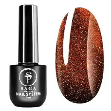 Гель-лак для нігтів світловідбиваючий Saga Professional Fiery gel 22 теракотовий, 9 мл