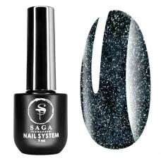 Гель-лак для нігтів світловідбиваючий Saga Professional Fiery gel 23 темно-бірюзовий, 9 мл