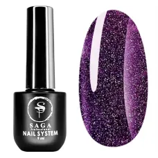 Гель-лак для нігтів світловідбиваючий Saga Professional Fiery gel 26 фіолетовий, 9 мл