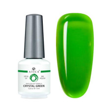 Гель-лак для нігтів Atica Crystal Green вітражний зелений, 7.5 мл