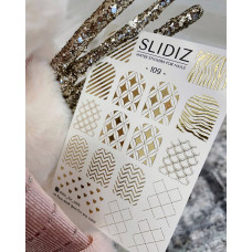 Slidiz Слайдер-дизайн на будь-якому фоні, комбінований фольгою (золото) (109)