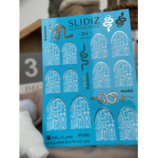 Slidiz Слайдер-дизайн на будь-якому фоні, комбінований фольгою (срібло) (264)