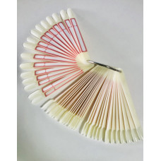 Палітра молочна мигдальний нігтик стікерована (матова-персикова) Total Beauty, 50 типс