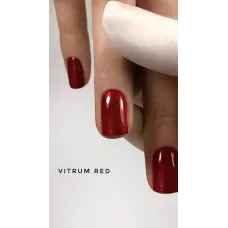 Вітражний гель-лак для нігтів Lukum Vitrum red gel polish, 10 мл