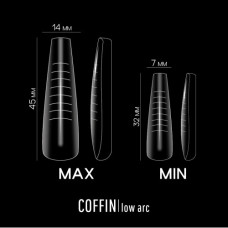 Верхні форми для нарощування Adore professional Pro Nail Forms Coffin low arc, 120 шт