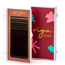 Вії Viya Choko mix СC для нарощування коричневі СC 0,07, 6-14, 20 ліній