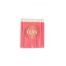 Велюрові аплікатори Elan для вій, брів і губ рожеві, 50 шт
