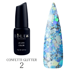 Гель-лак Edlen Confetti Glitter 002, 9 мл