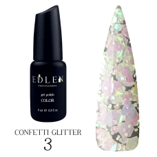 Гель-лак Edlen Confetti Glitter 003, 9 мл