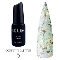 Гель-лак Edlen Confetti Glitter 005, 9 мл