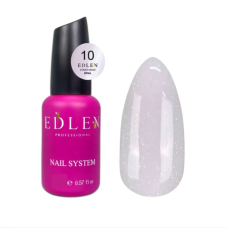 Edlen База для нігтів Cover base Opal 10 (молочно-рожевий із золотим опаловим шимером), 17 мл